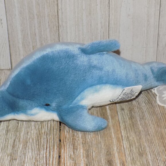 Russ YOMIKO CLASSICS Plush BLUE & WHITE Stuffed DOLPHIN  STUFFED ANIMAL * - Picture 3 of 9